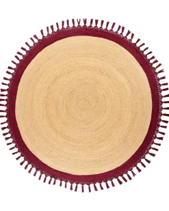 Tappeto MARTS Rosso scuro ø 200 cm Iuta