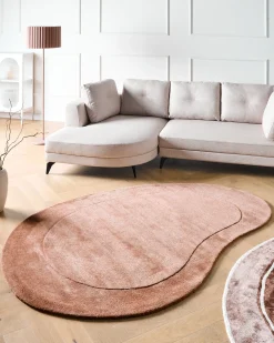 Tappeto MASSO Marrone dorato 160 x 230 cm Viscosa