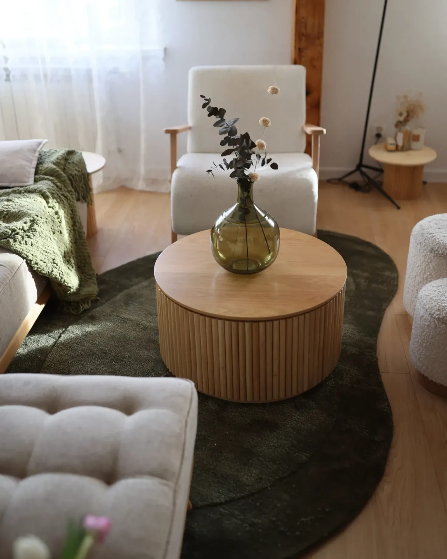 Tappeto MASSO Verde scuro 160 x 230 cm Viscosa