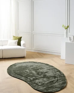 Tappeto MASSO Verde scuro 160 x 230 cm Viscosa