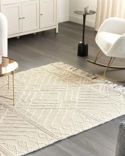 Tappeto MAVIKENT Beige 160 x 230 cm Lana