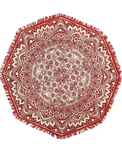 Tappeto MEZITILI Rosso ø 120 cm Cotone
