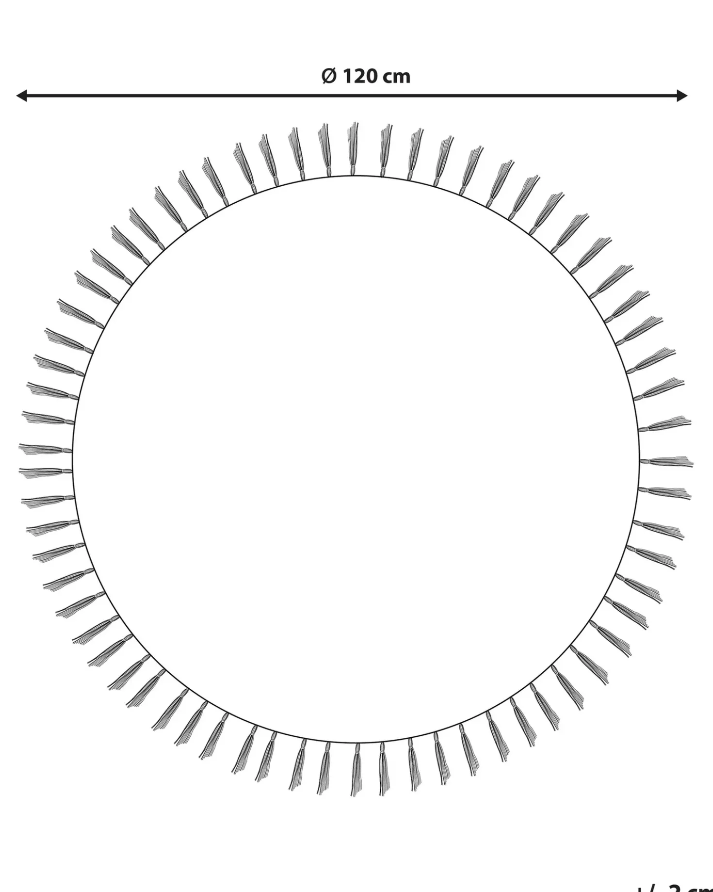 Tappeto MEZITILI Rosso ø 120 cm Cotone