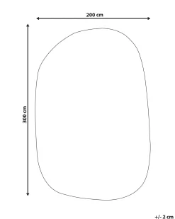 Tappeto MITHA Bianco sporco 200 x 300 cm Viscosa