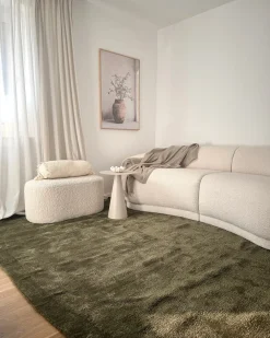 Tappeto MITHA Verde oliva 200 x 300 cm Viscosa