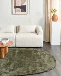 Tappeto MITHA Verde oliva 200 x 300 cm Viscosa