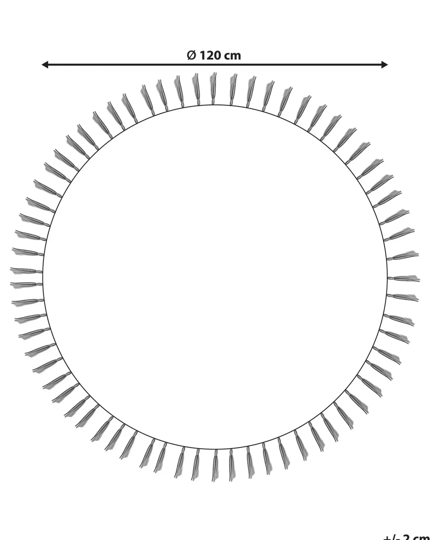 Tappeto MITSOBI Beige ø 120 cm Cotone
