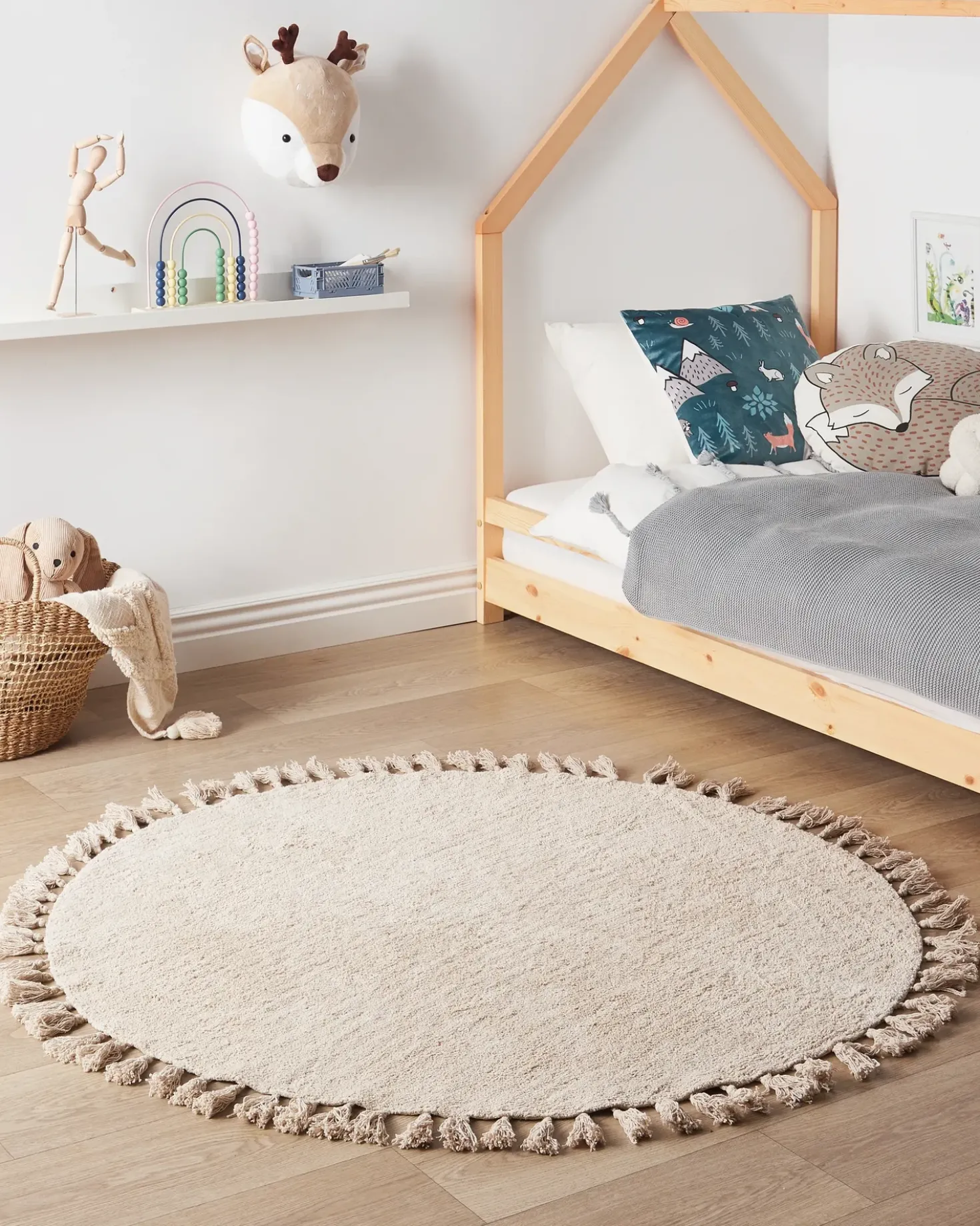 Tappeto MITSOBI Beige ø 120 cm Cotone