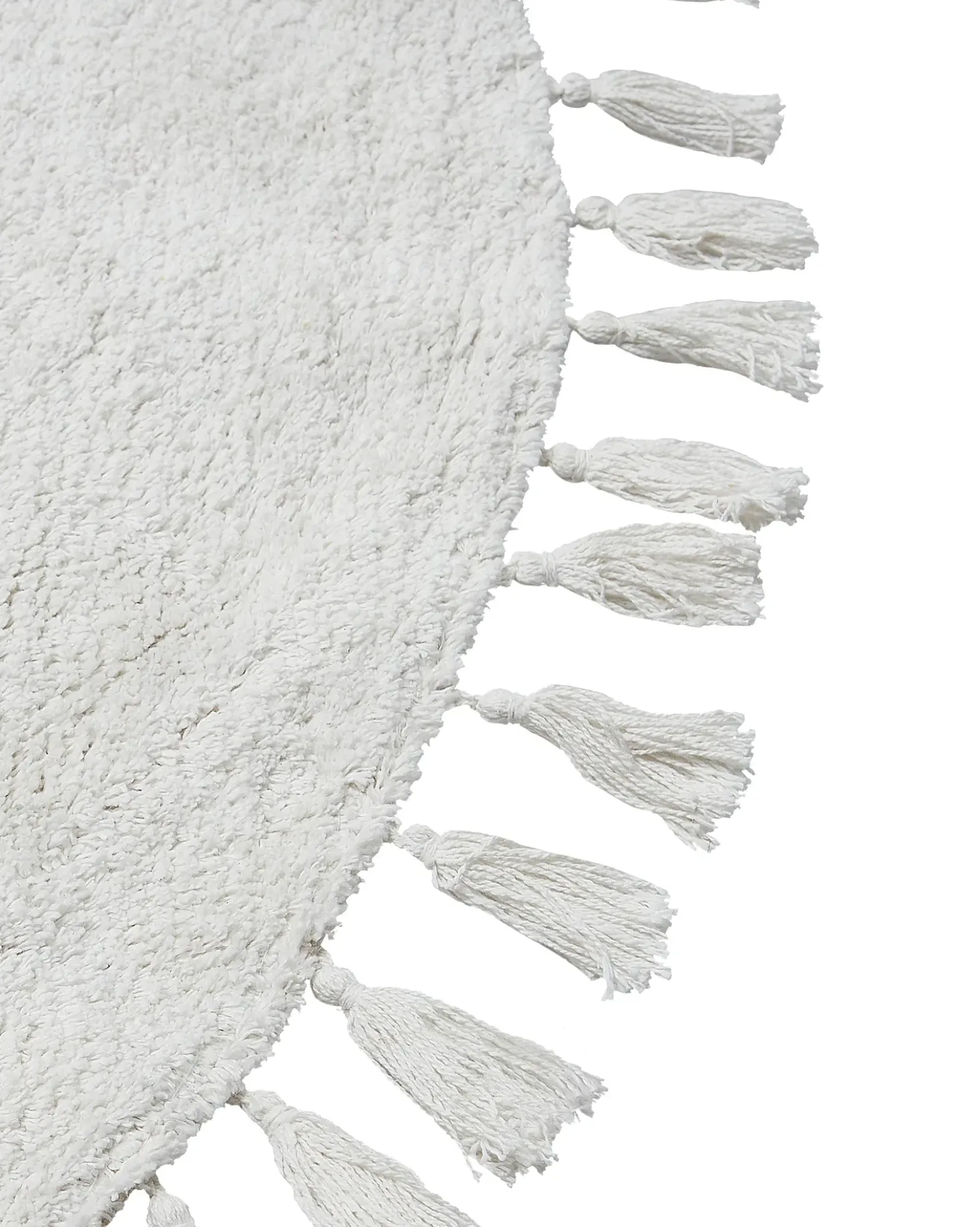 Tappeto MITSOBI Bianco ø 120 cm Cotone