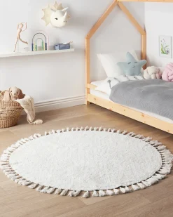 Tappeto MITSOBI Bianco ø 120 cm Cotone