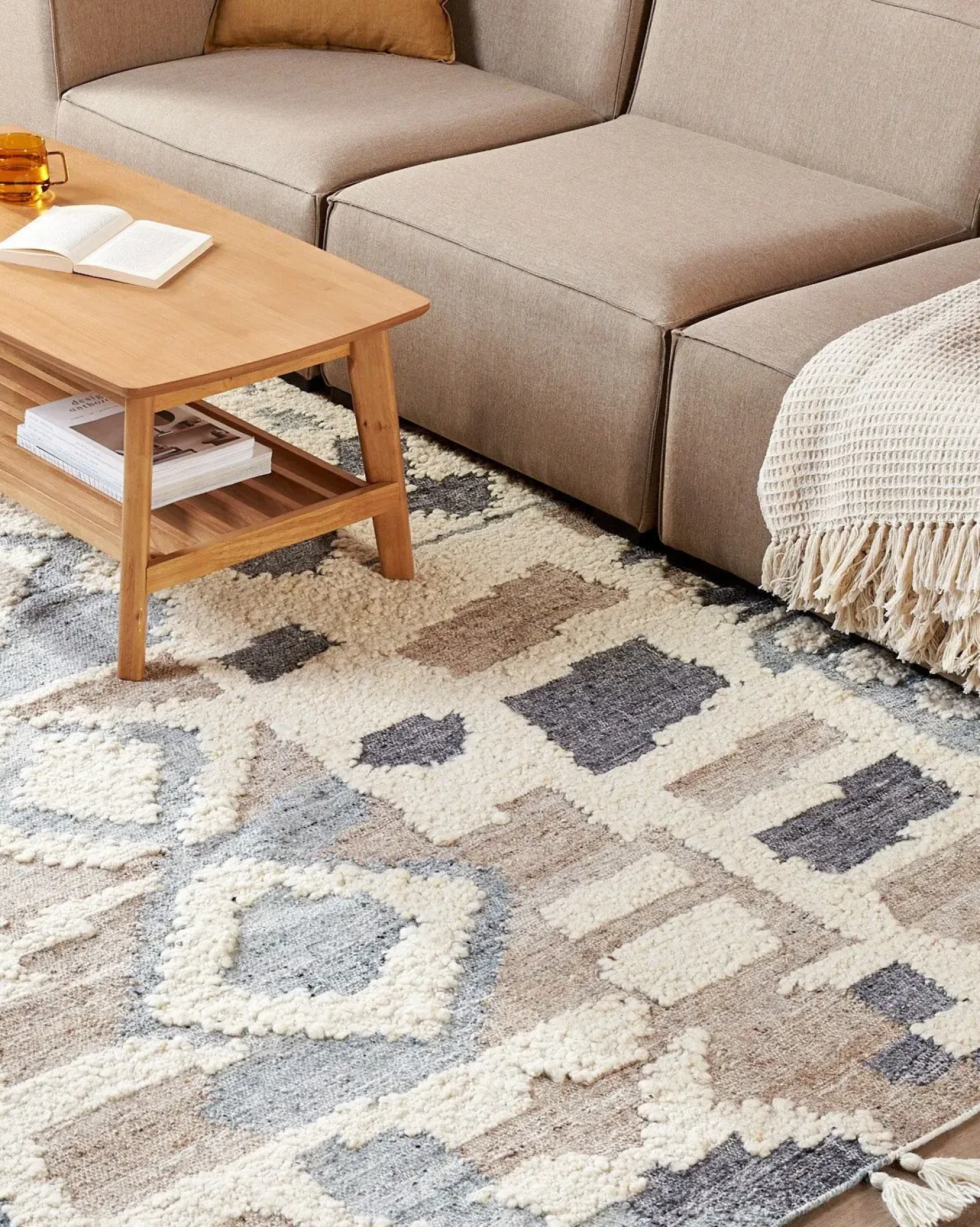 Tappeto MRGAVET Beige 200 x 300 cm Lana Kilim