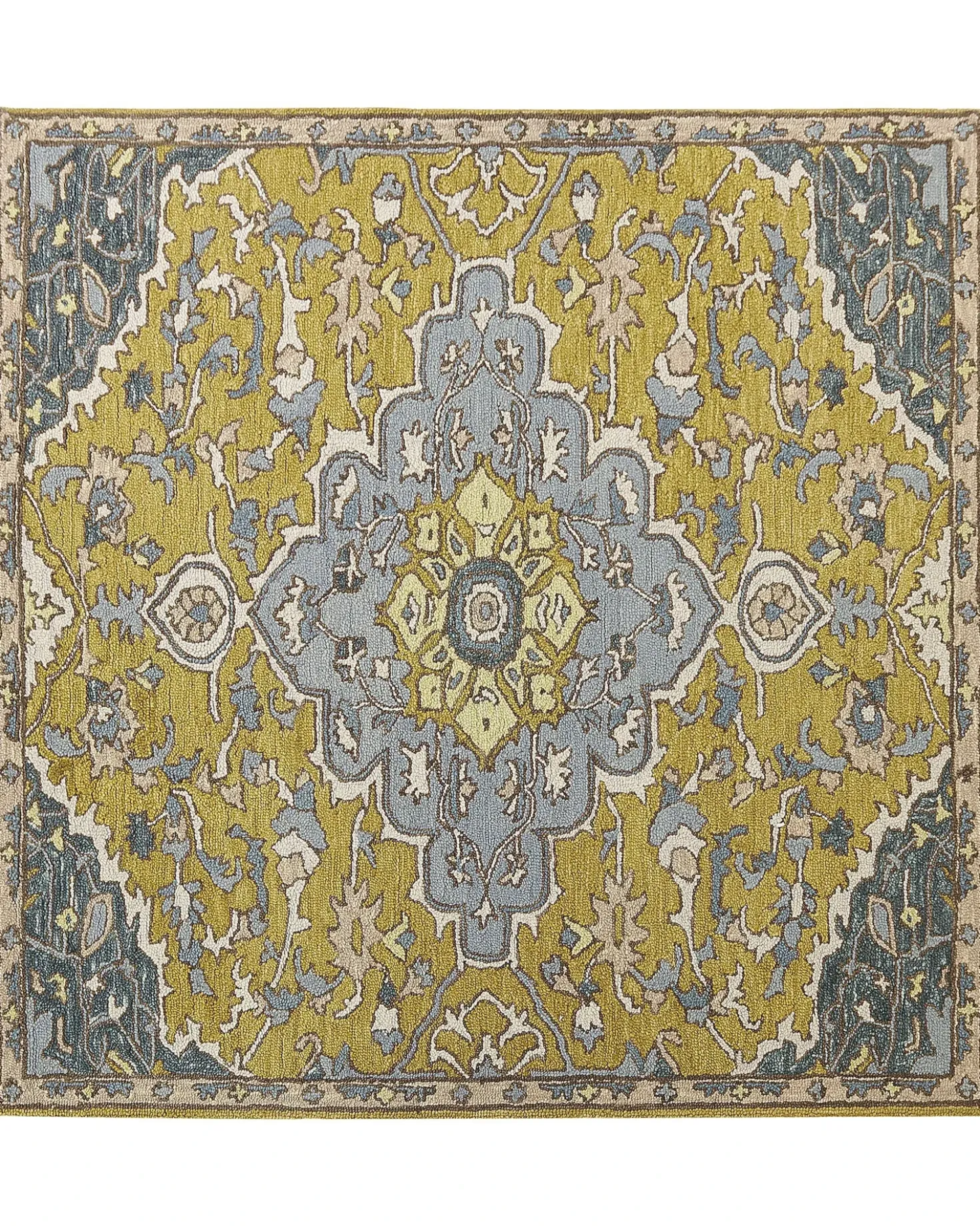 Tappeto MUCUR Giallo 200 x 200 cm Lana