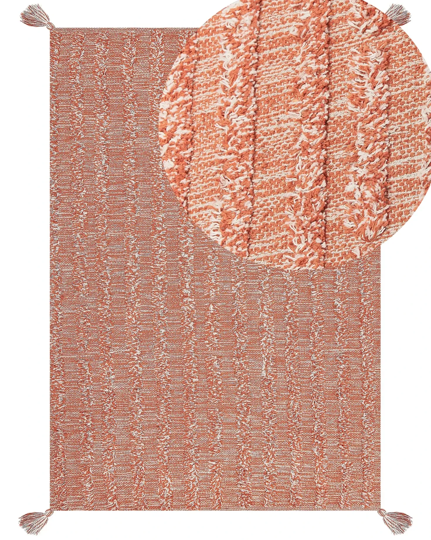 Tappeto MUGLA Arancione 160 x 230 cm Cotone