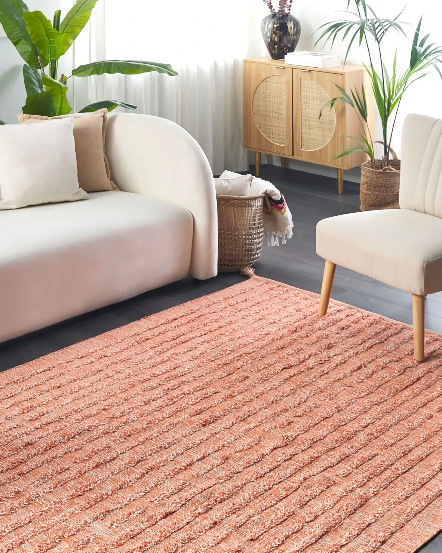 Tappeto MUGLA Arancione 160 x 230 cm Cotone