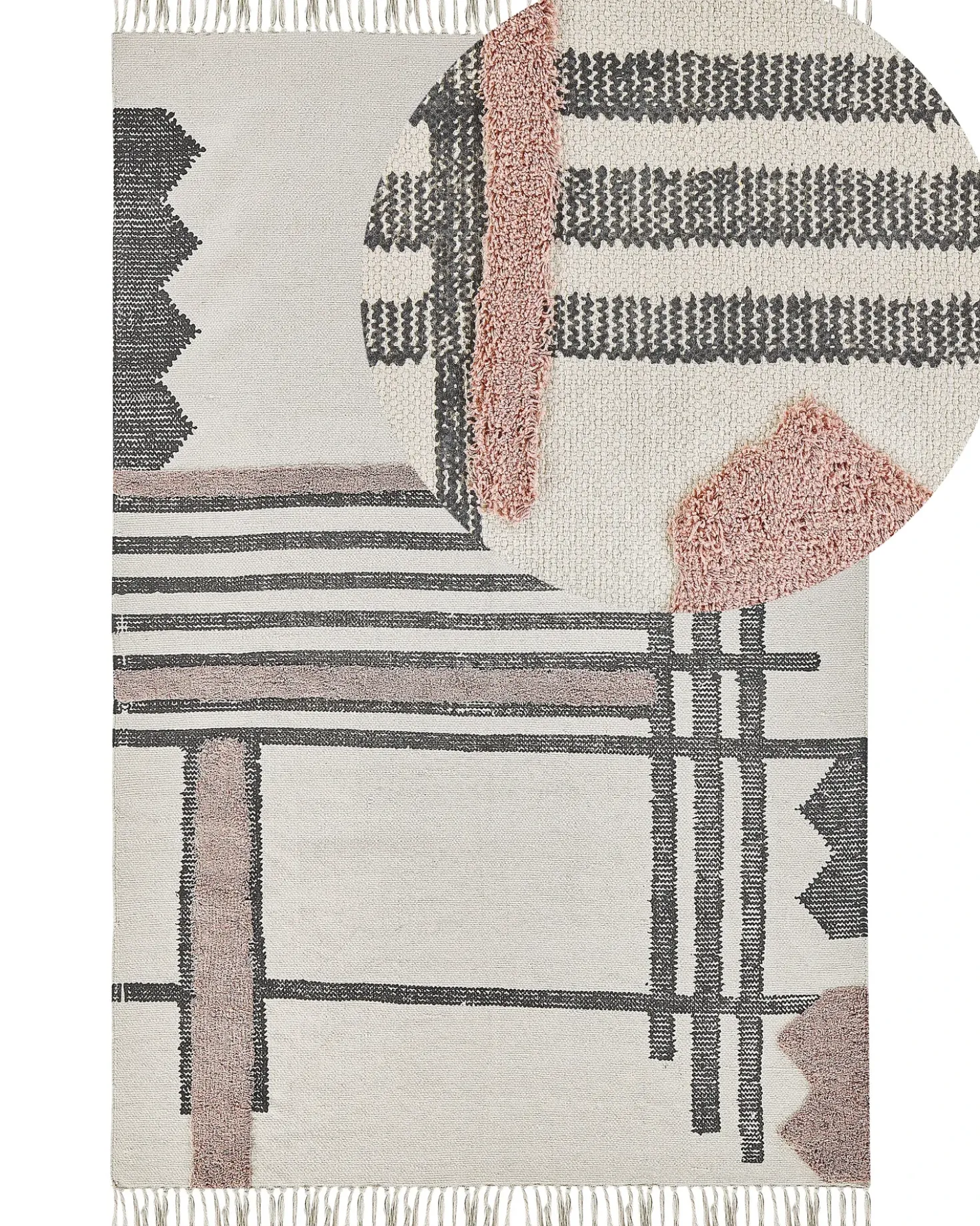 Tappeto MURADIYE Beige 160 x 230 cm Cotone