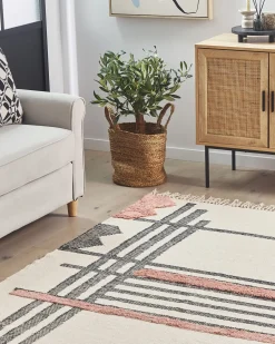 Tappeto MURADIYE Beige 160 x 230 cm Cotone