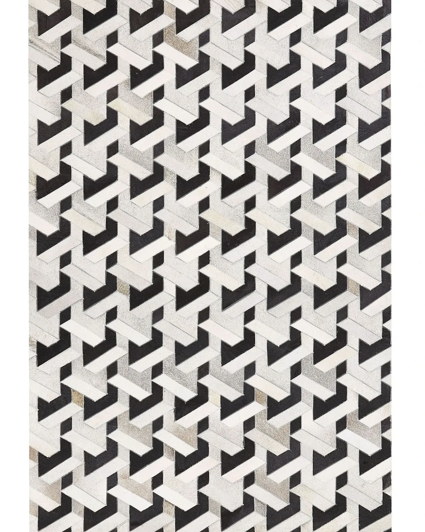 Tappeto NARMAN Grigio 160 x 230 cm Pelle naturale
