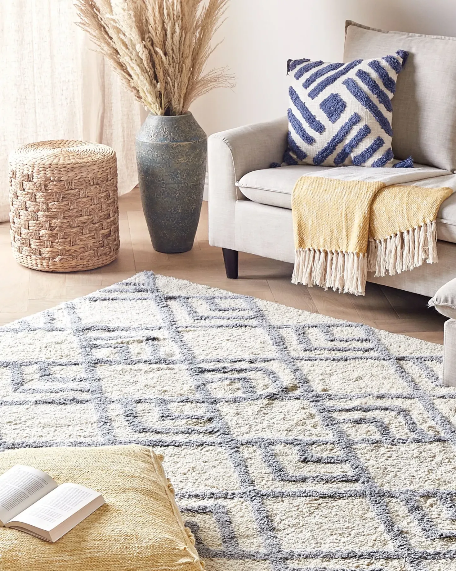 Tappeto NEVSEHIR Beige 160 x 230 cm Cotone