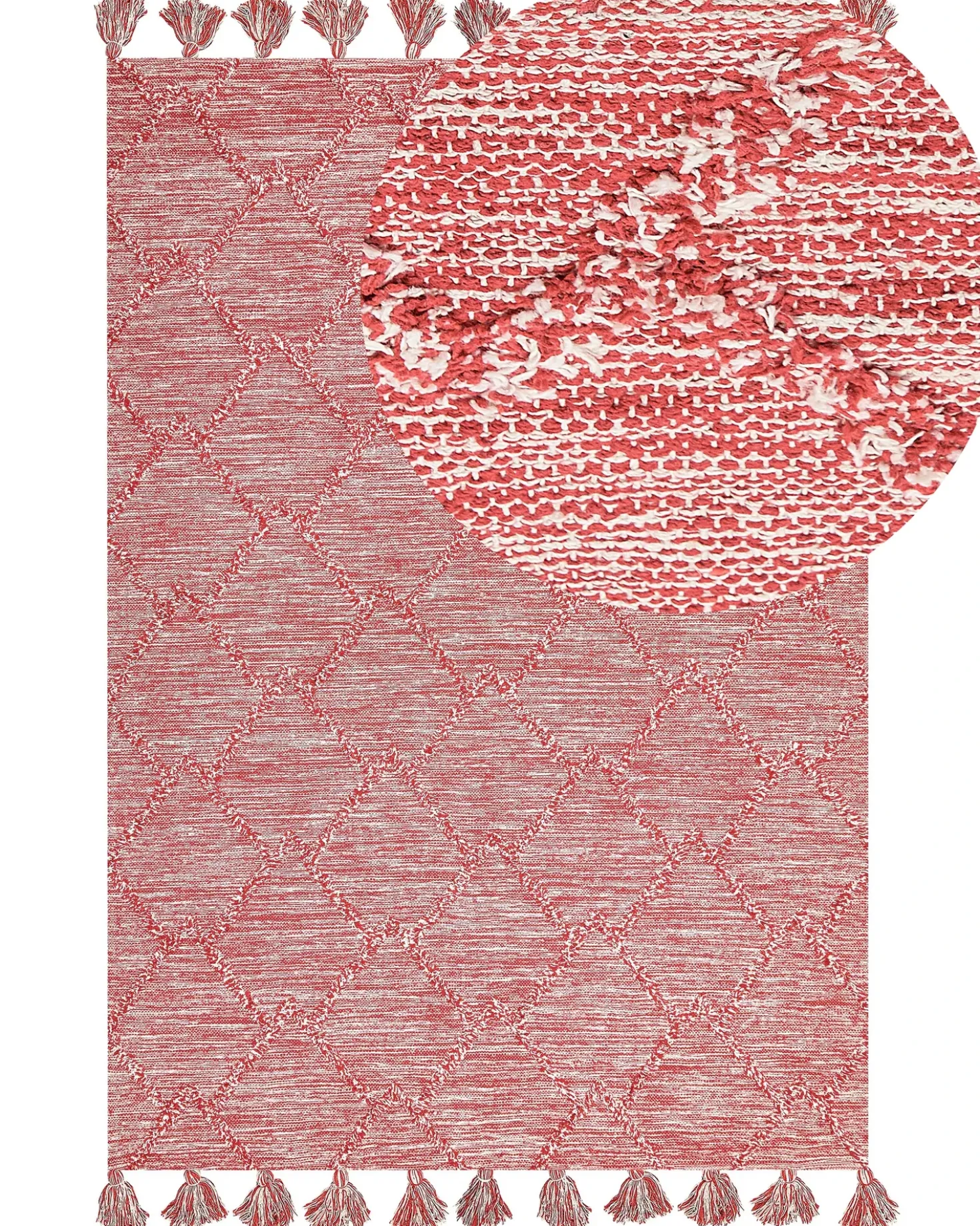 Tappeto NIGDE Rosso 160 x 230 cm Cotone