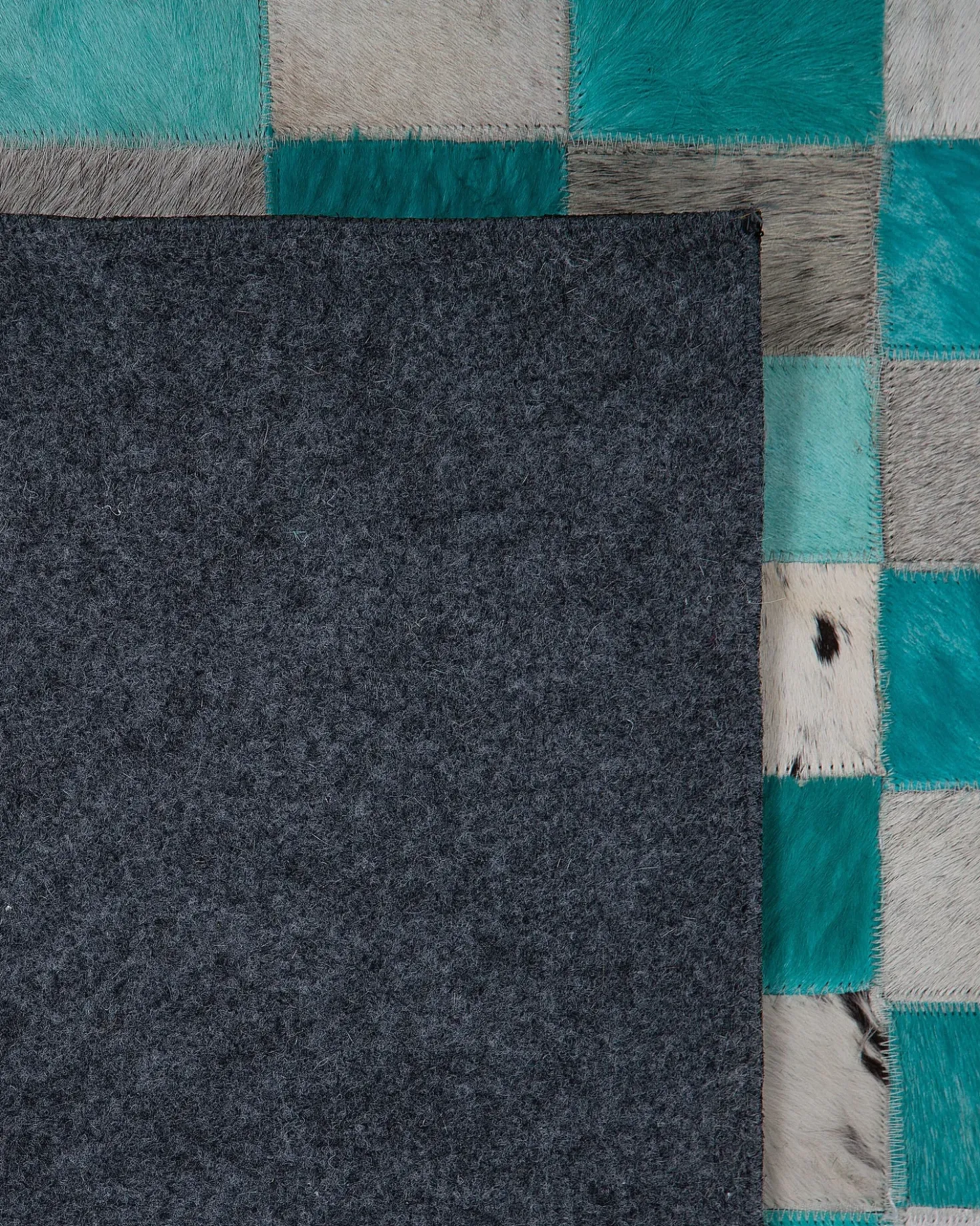 Tappeto NIKFER Turchese 160 x 230 cm Pelle naturale