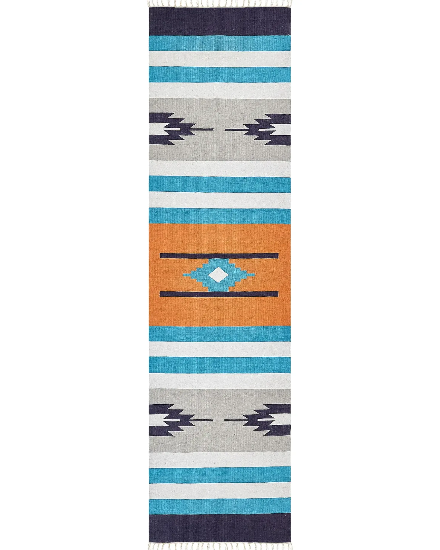 Tappeto NORATUS Multicolore 80 x 300 cm Cotone Kilim