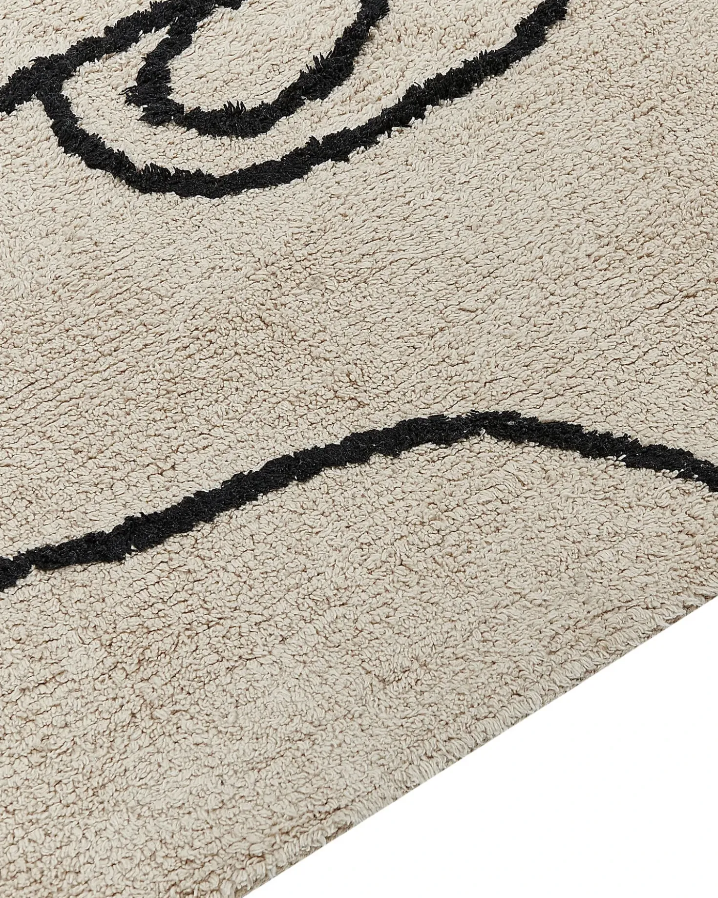 Tappeto NURU Beige chiaro 160 x 230 cm Cotone