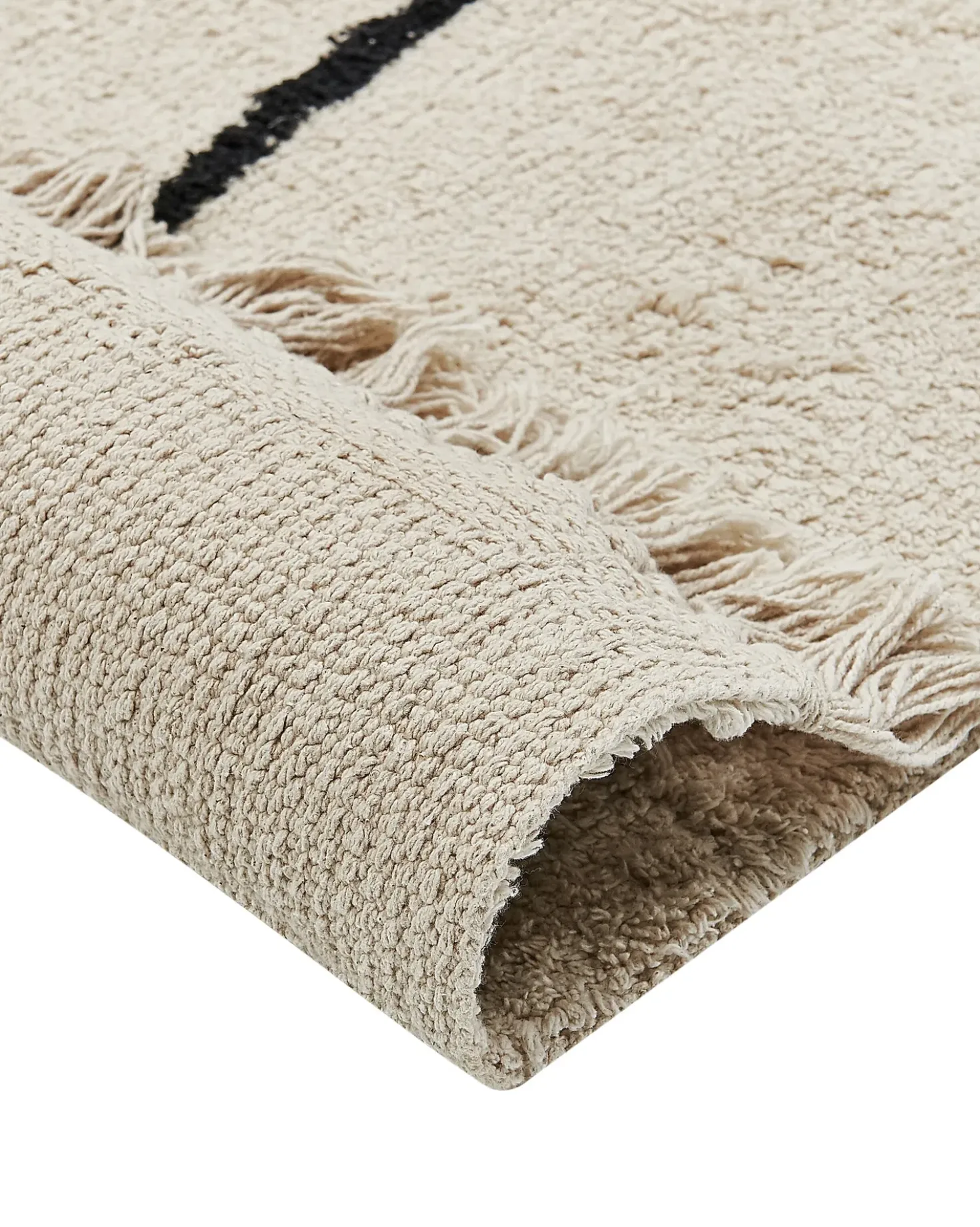 Tappeto NURU Beige chiaro 160 x 230 cm Cotone