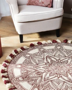Tappeto OLTU Rosso ø 120 cm Cotone