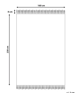 Tappeto OMERLI Bianco 160 x 230 cm Lana