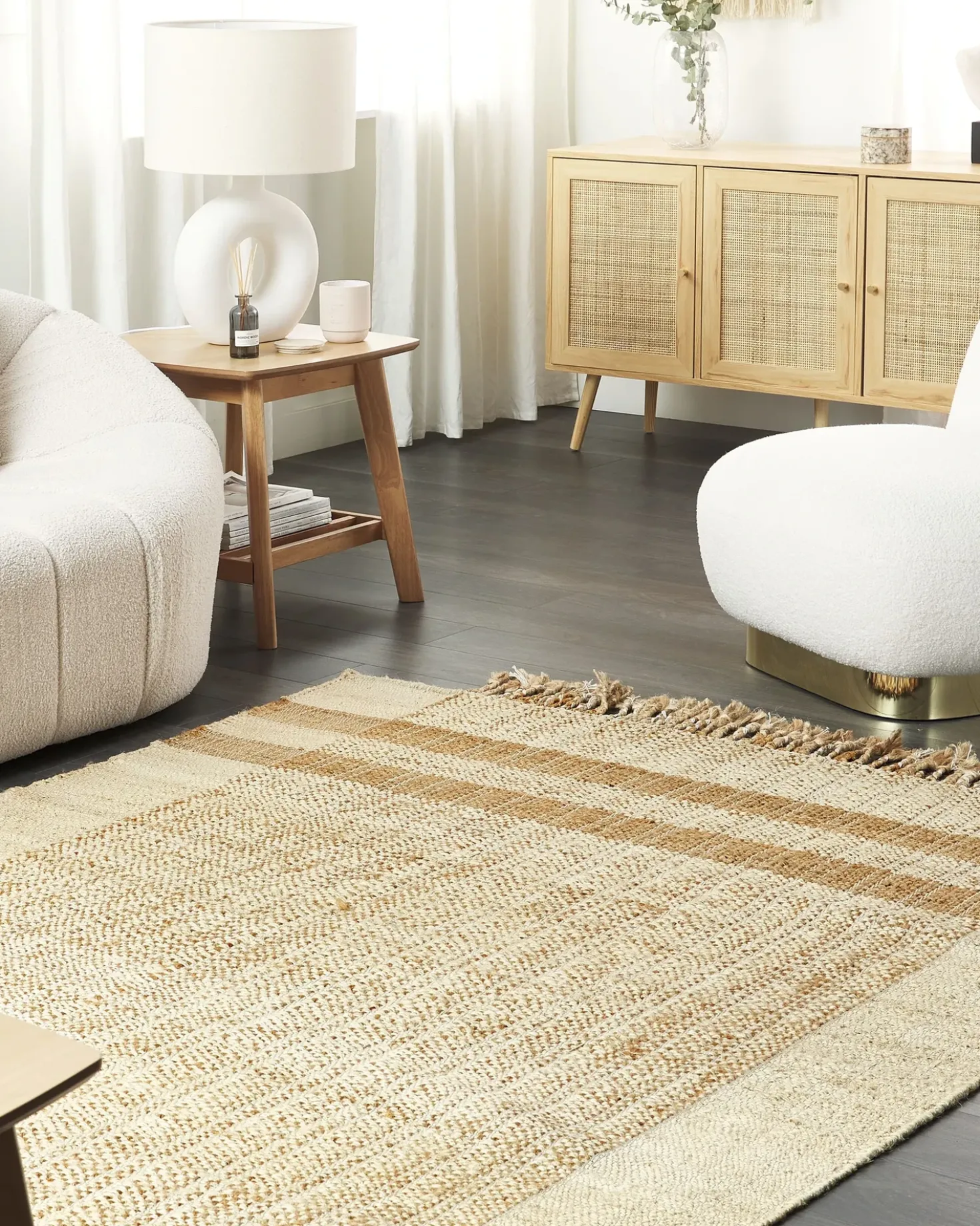 Tappeto ORTAOBA Beige 160 x 230 cm Iuta