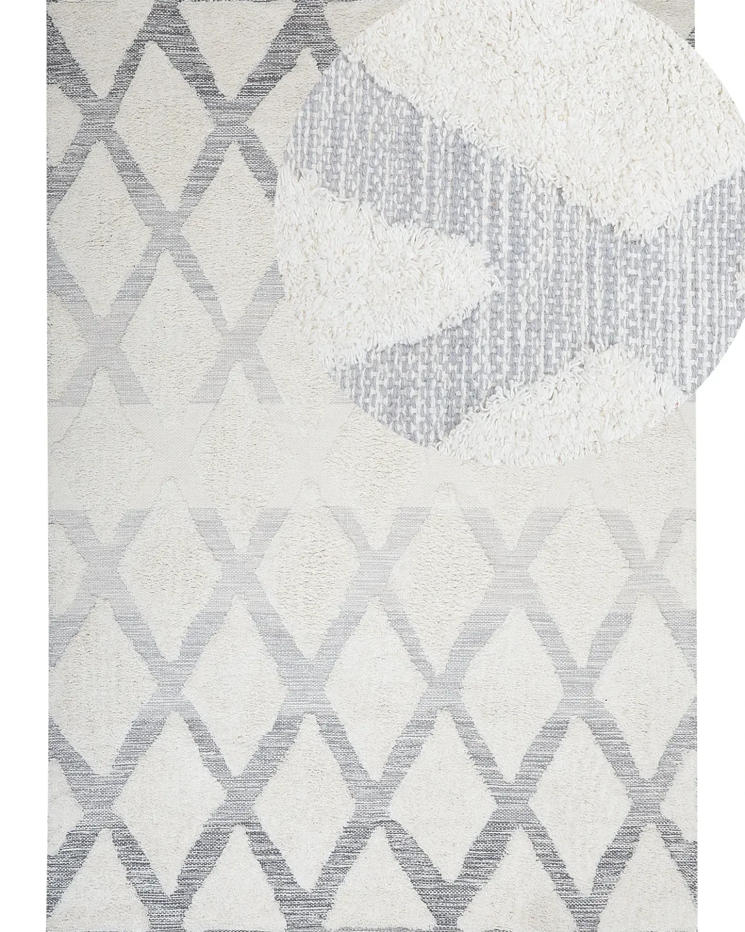Tappeto PENDIK Beige chiaro 140 x 200 cm Cotone