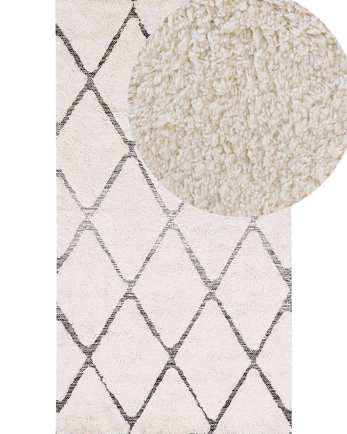 Tappeto PENDIK Beige chiaro 80 x 150 cm Cotone