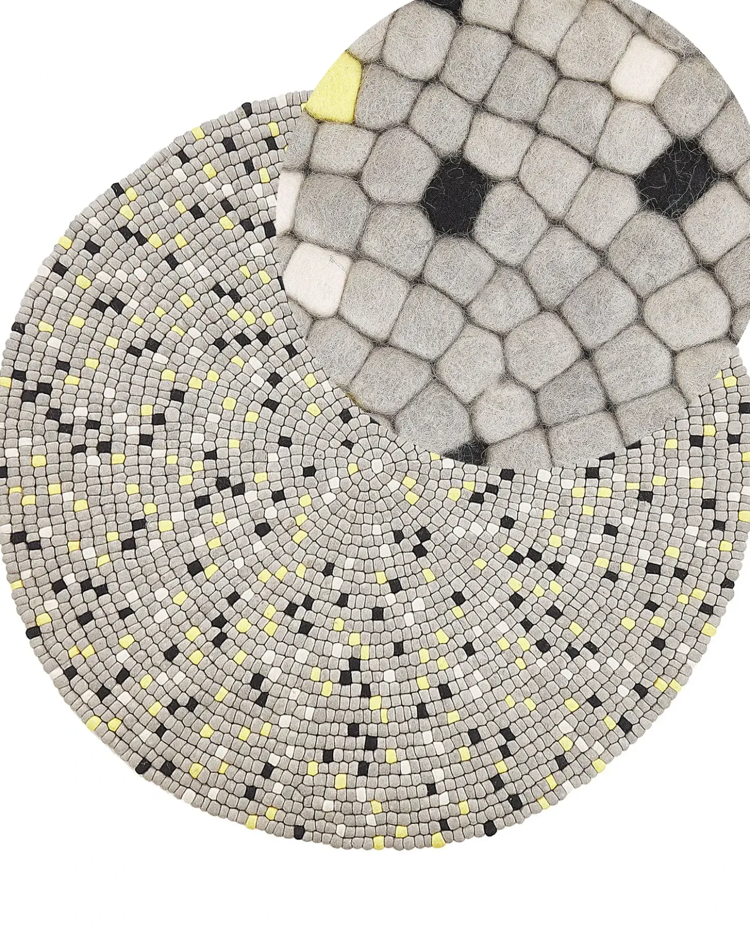 Tappeto PENEK Grigio chiaro ø 140 cm Lana