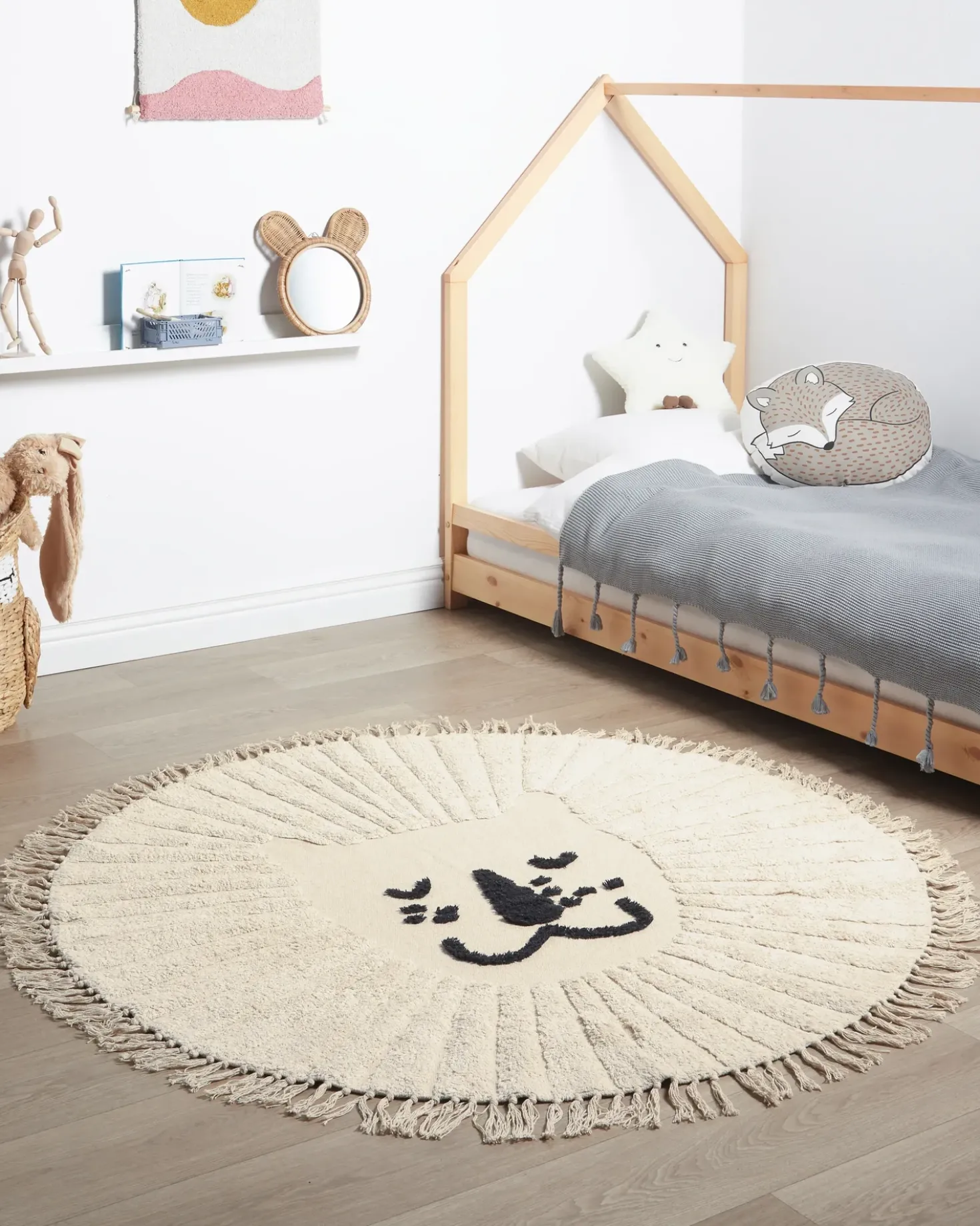 Tappeto per bambini BADHANI Beige ø 140 cm Cotone