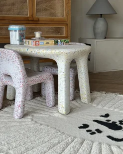 Tappeto per bambini BADHANI Beige ø 140 cm Cotone
