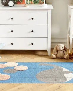 Tappeto per bambini BALABANG Blu 80 x 150 cm Cotone