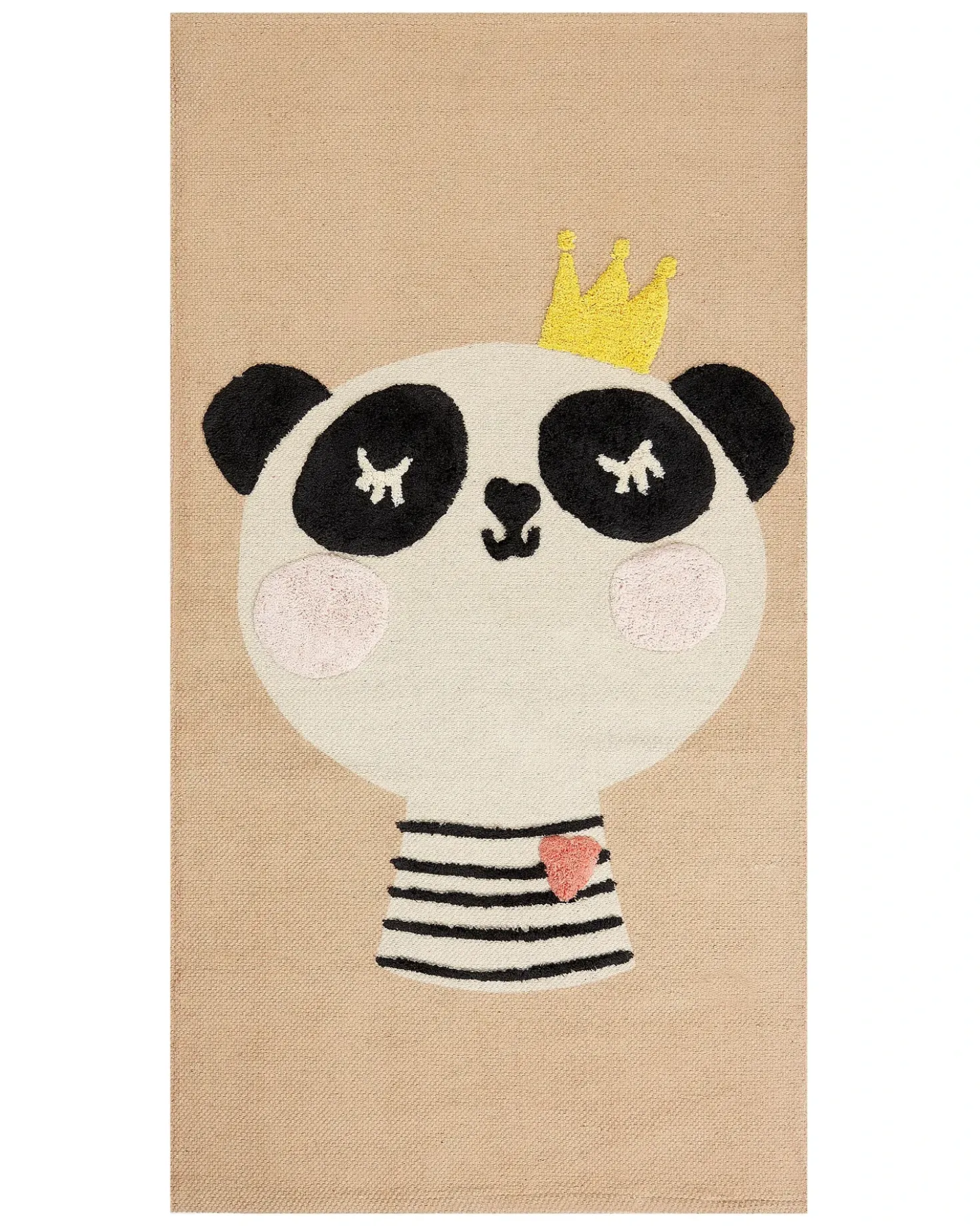 Tappeto per bambini BUNAN Beige 80 x 150 cm Cotone