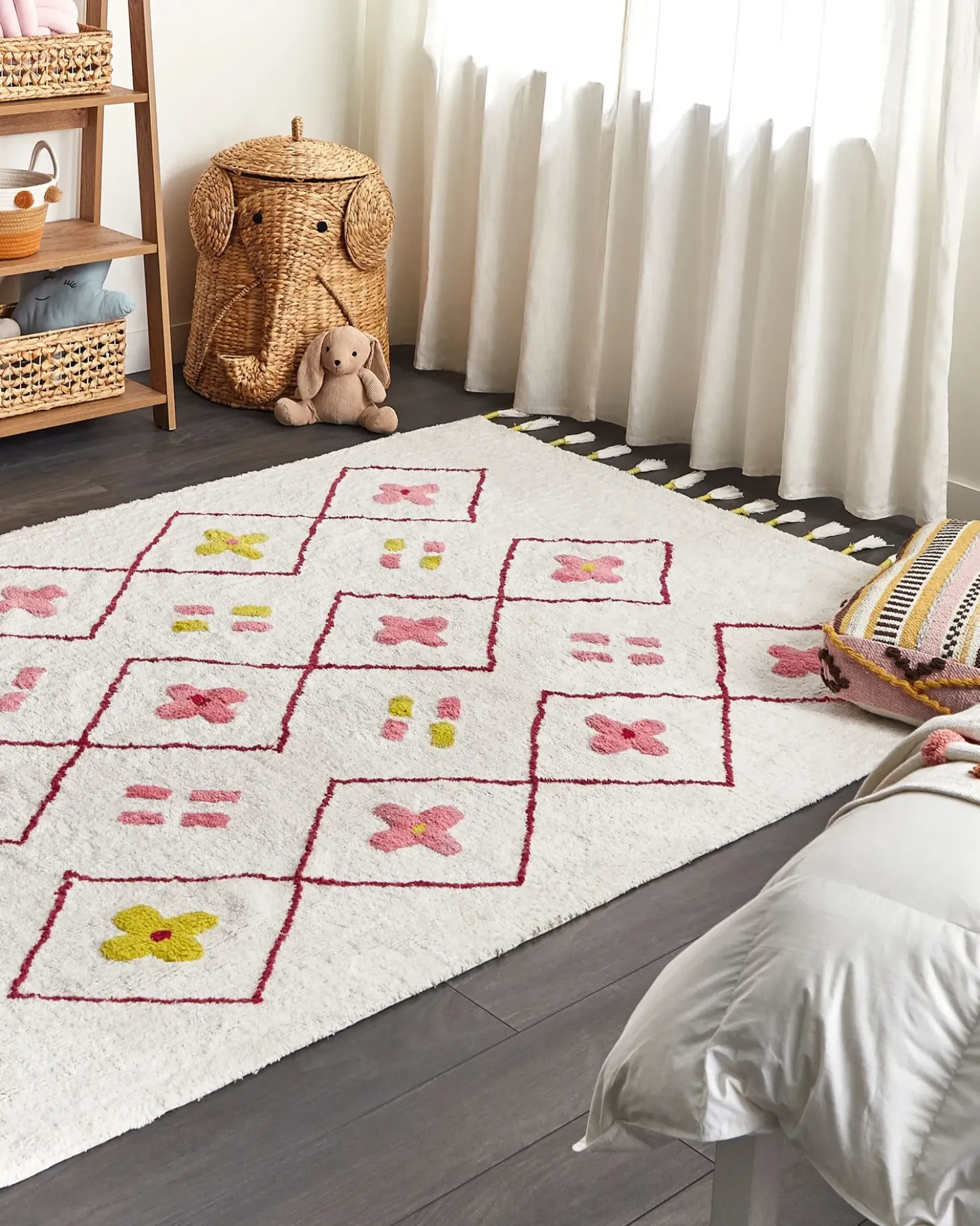 Tappeto per bambini CAVUS Bianco 160 x 230 cm Cotone
