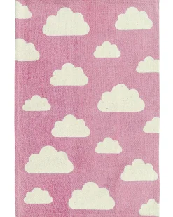 Tappeto per bambini GWALIJAR Rosa 60 x 90 cm Cotone