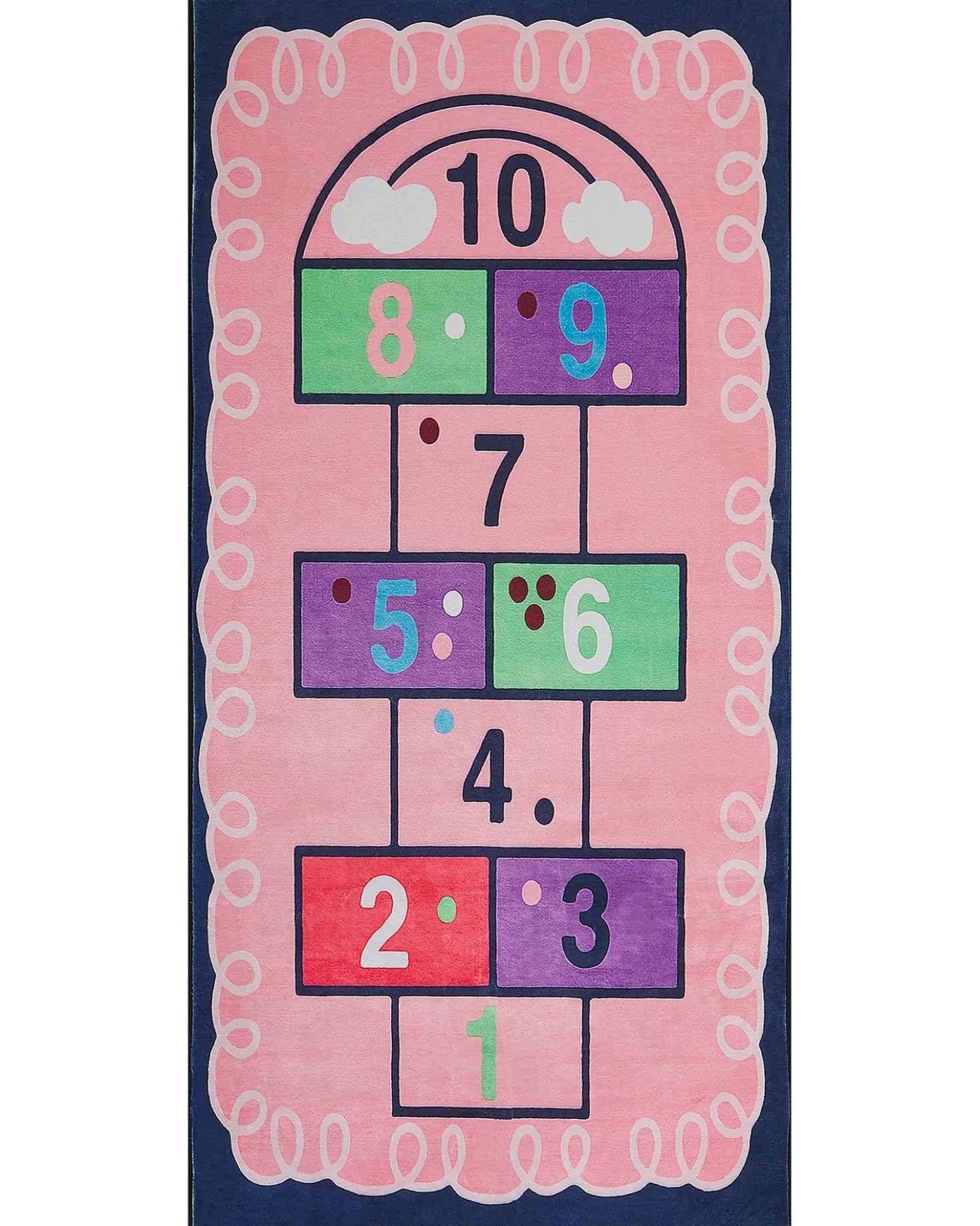 Tappeto per bambini HONAZ Rosa 80 x 150 cm