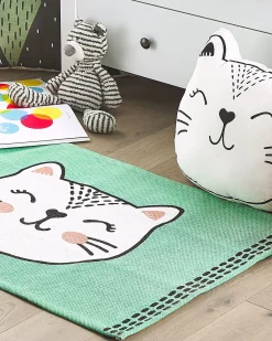 Tappeto per bambini HOWRAH Verde chiaro 60 x 90 cm Cotone