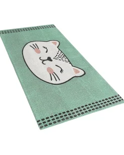 Tappeto per bambini HOWRAH Verde chiaro 60 x 90 cm Cotone