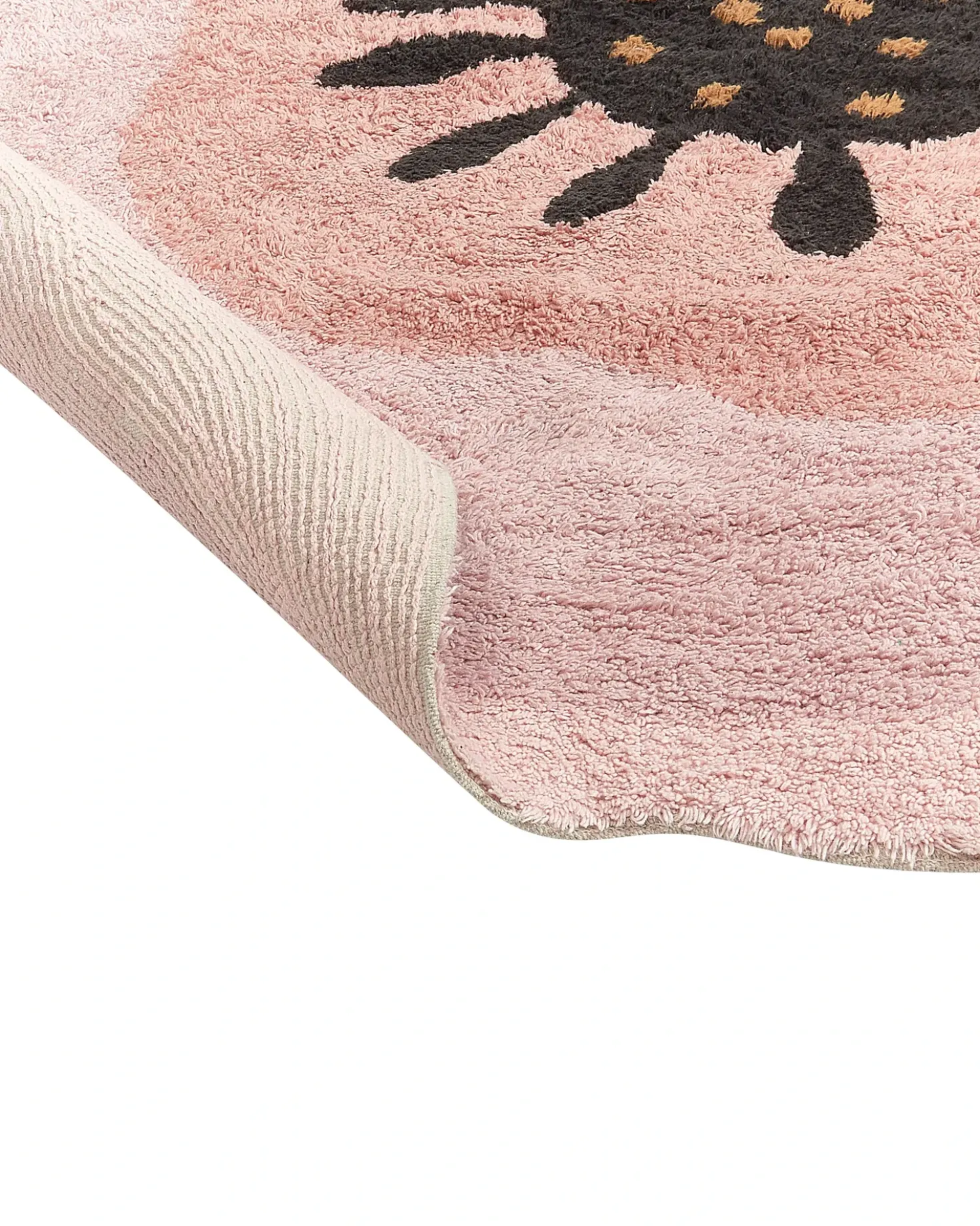 Tappeto per bambini KHARAT Rosa pastello ø 140 cm Cotone