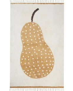 Tappeto per bambini KHIDARI Bianco sporco Senape 140 x 200 cm Cotone