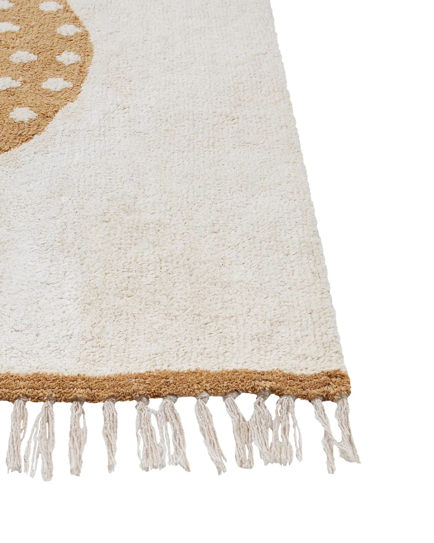 Tappeto per bambini KHIDARI Bianco sporco Senape 140 x 200 cm Cotone