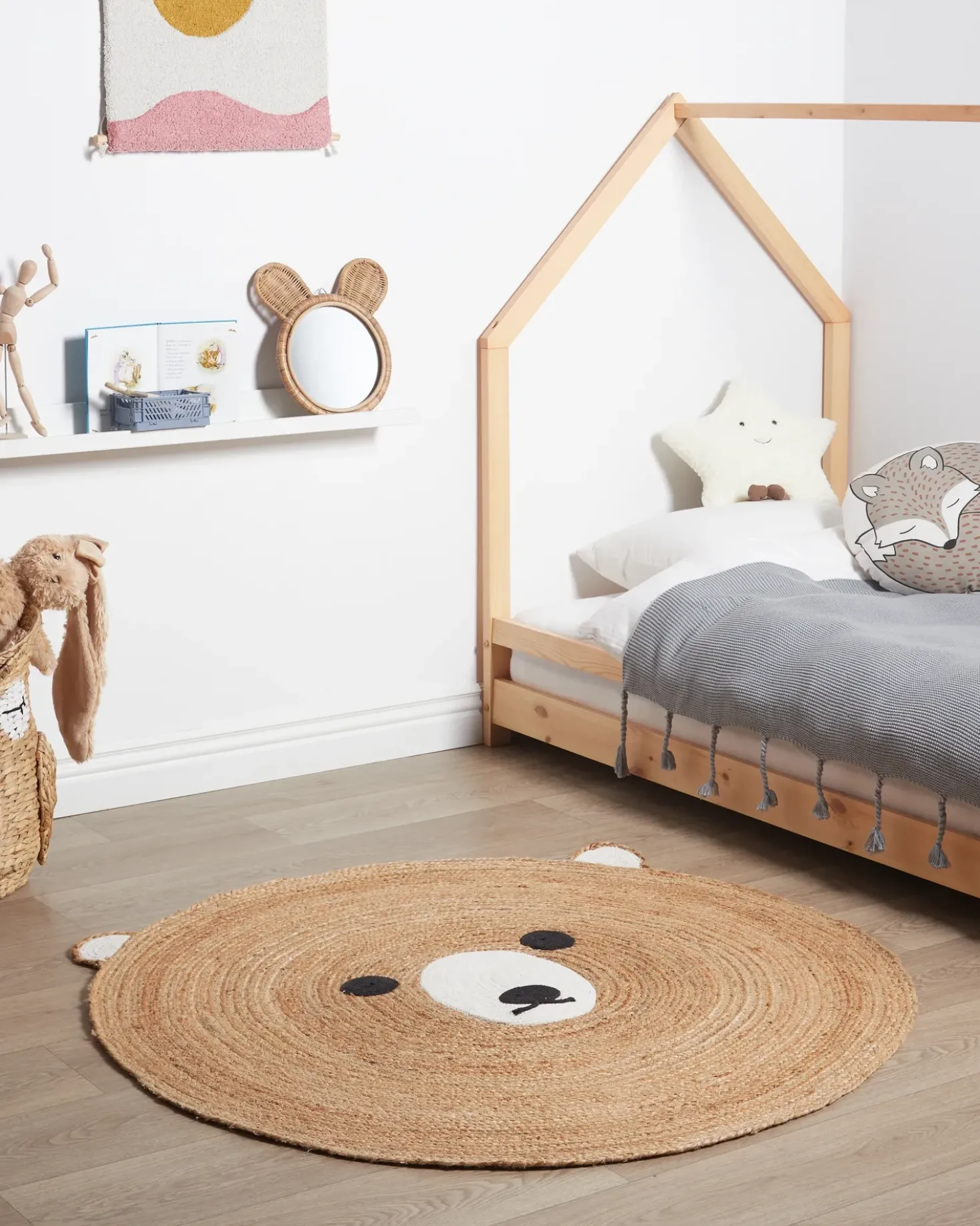 Tappeto per bambini KOSALAR Beige ø 120 cm Iuta