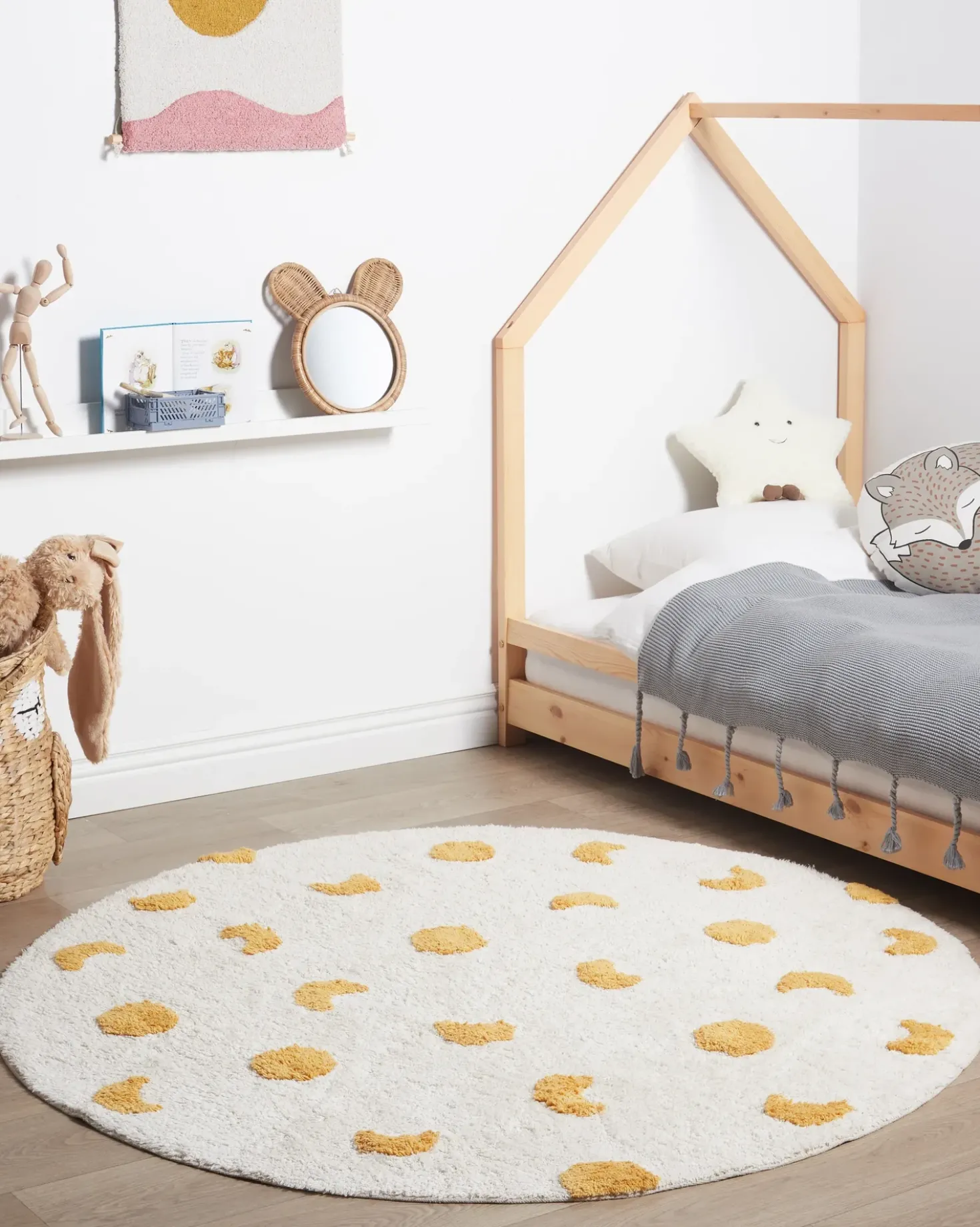 Tappeto per bambini LOTI Beige ø 140 cm Cotone