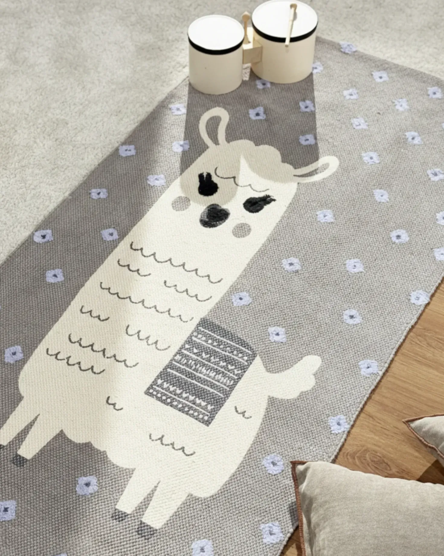 Tappeto per bambini LUBUK Marrone 80 x 150 cm Cotone