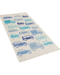 Tappeto per bambini MADURAJ Blu 60 x 90 cm Cotone