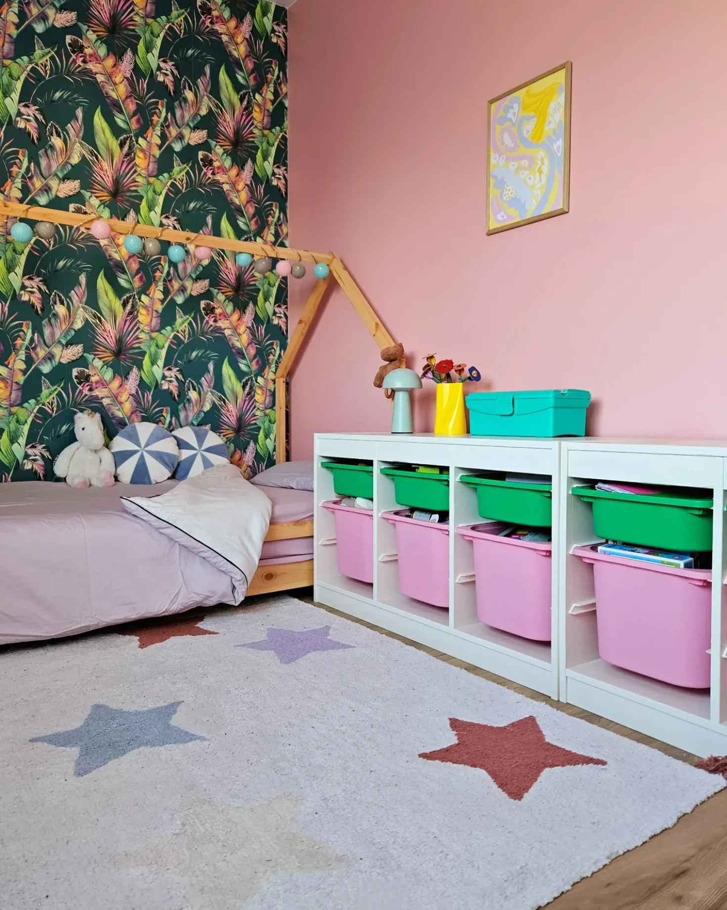 Tappeto per bambini MEREVI Multicolore 140 x 200 cm Cotone